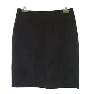Banana Republic Women's Black Cotton/Viscose/Spandex Pencil Travel Skirt